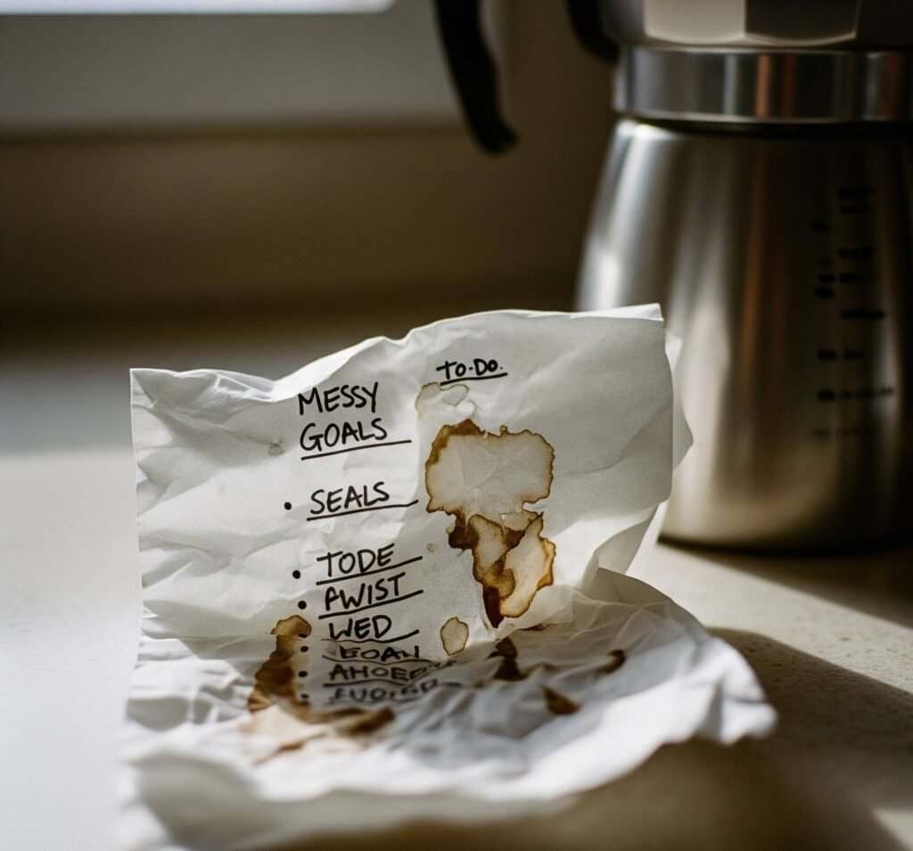 Messy Napkin, Clear Goals: Your Personal Development Snapshot