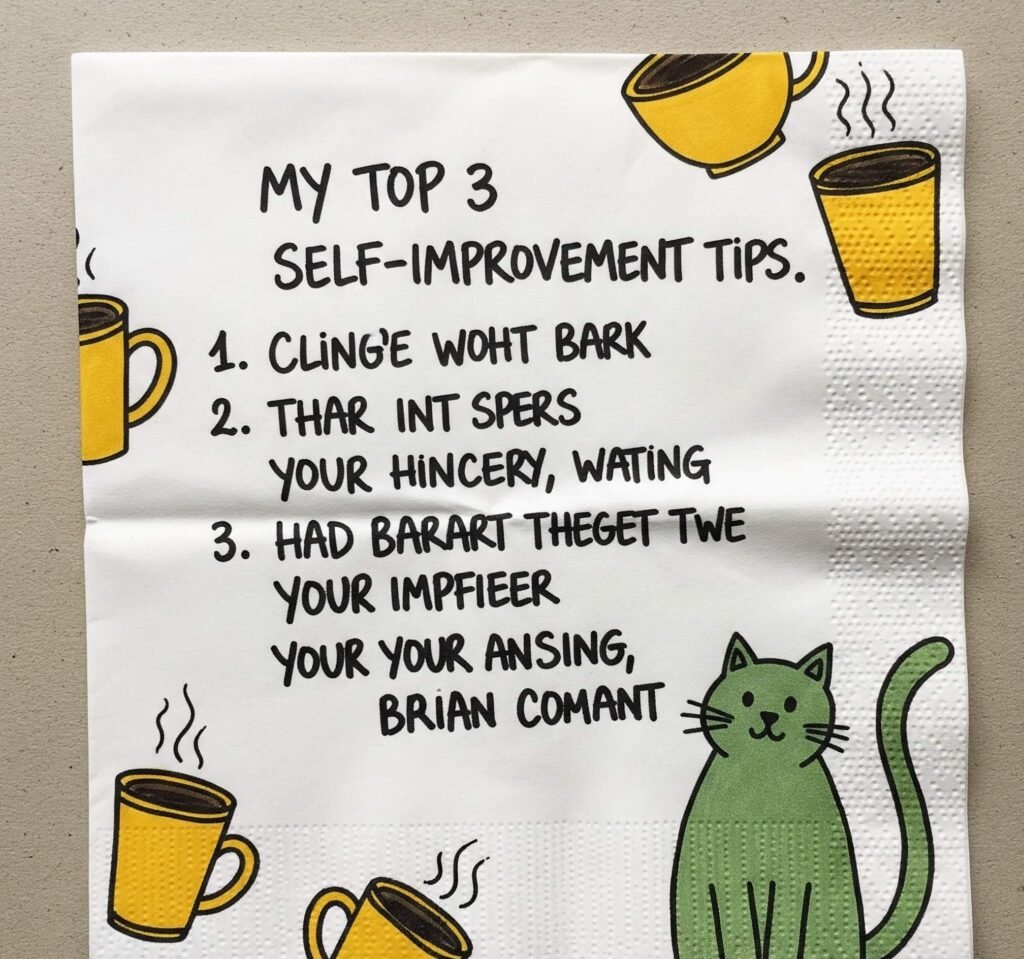Napkin Doodles: My Top 3 Self-Improvement Tips