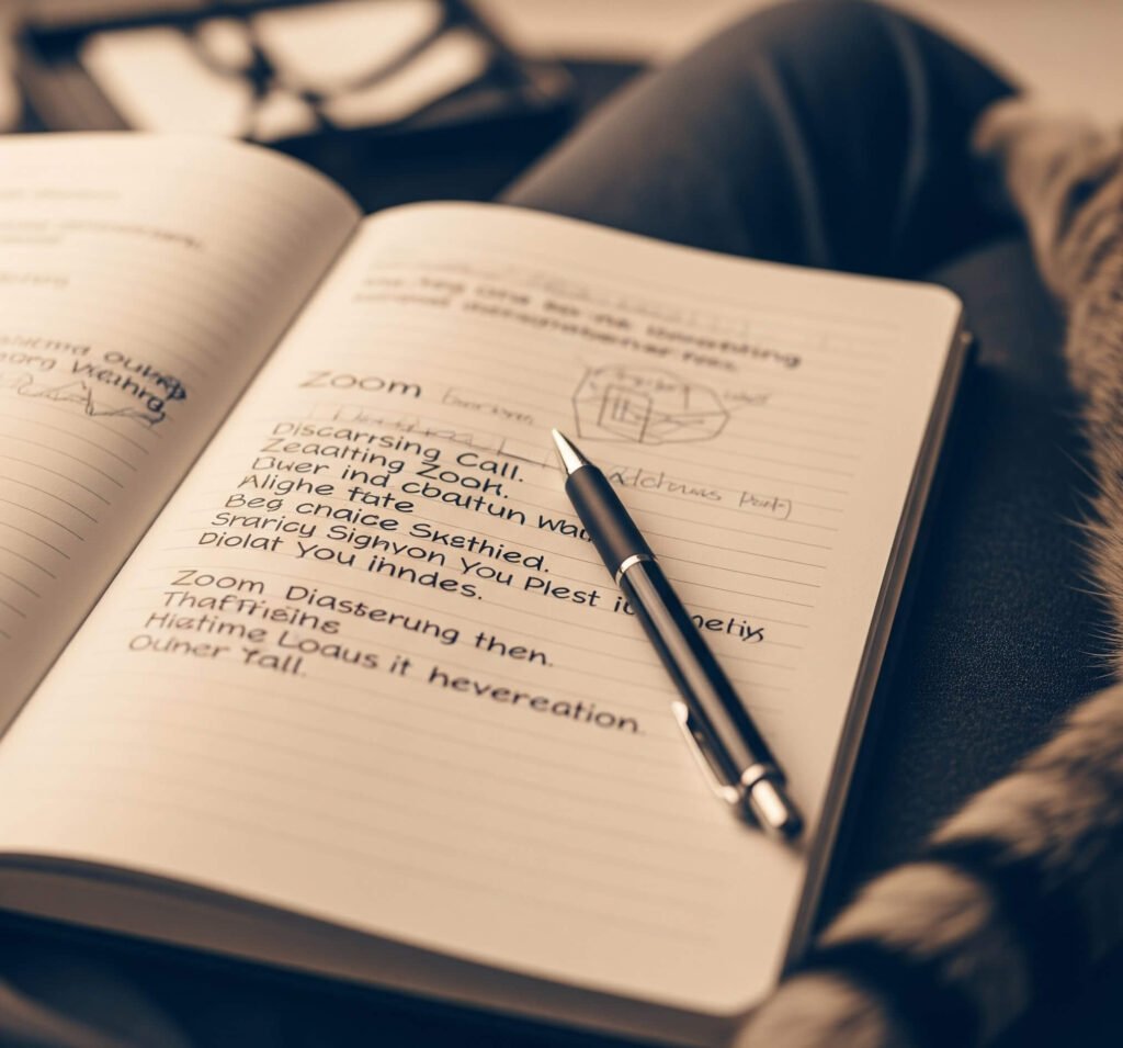 Journaling Chaos: A Cat's Tale of Zoom Call Woes