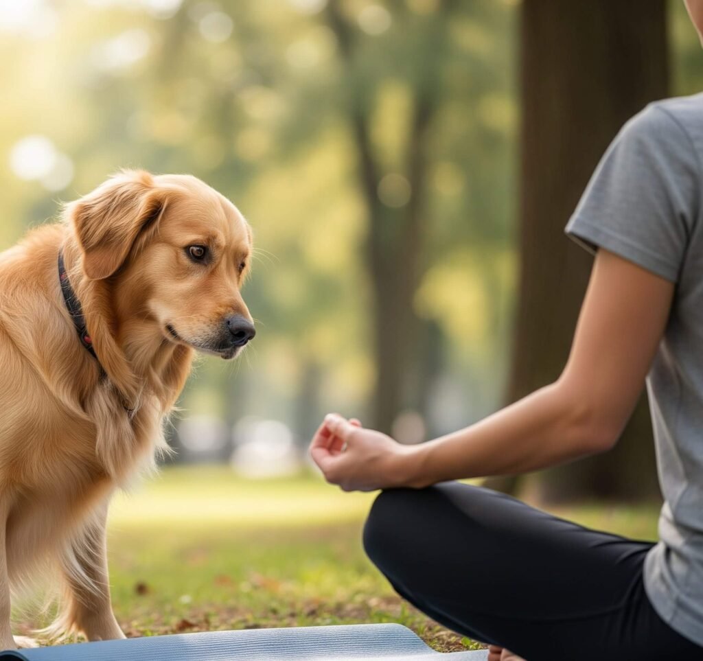 Dog Judging My Meditation: The Confused Stare
