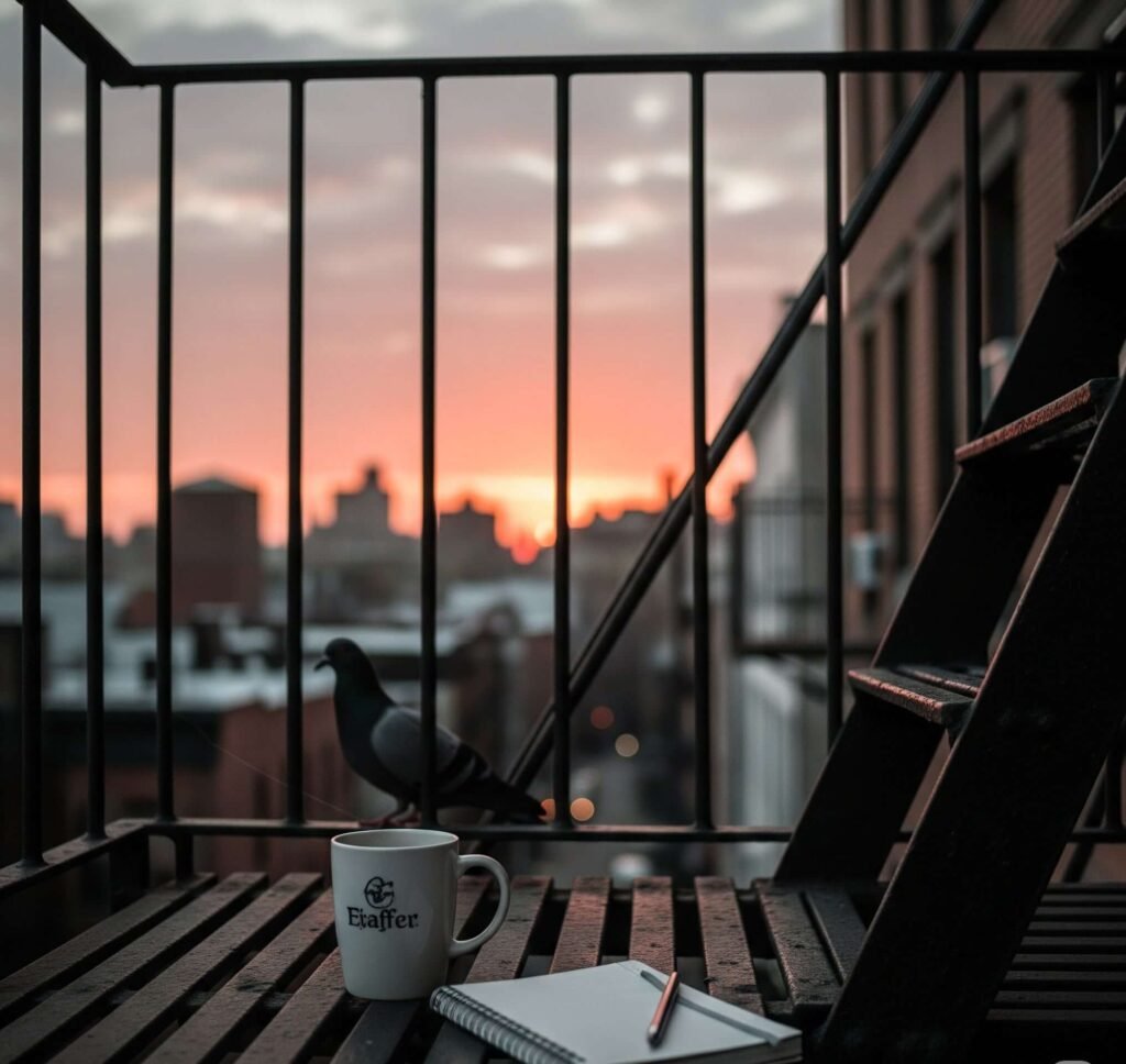 Brooklyn Fire Escape: A Moment of Reflection