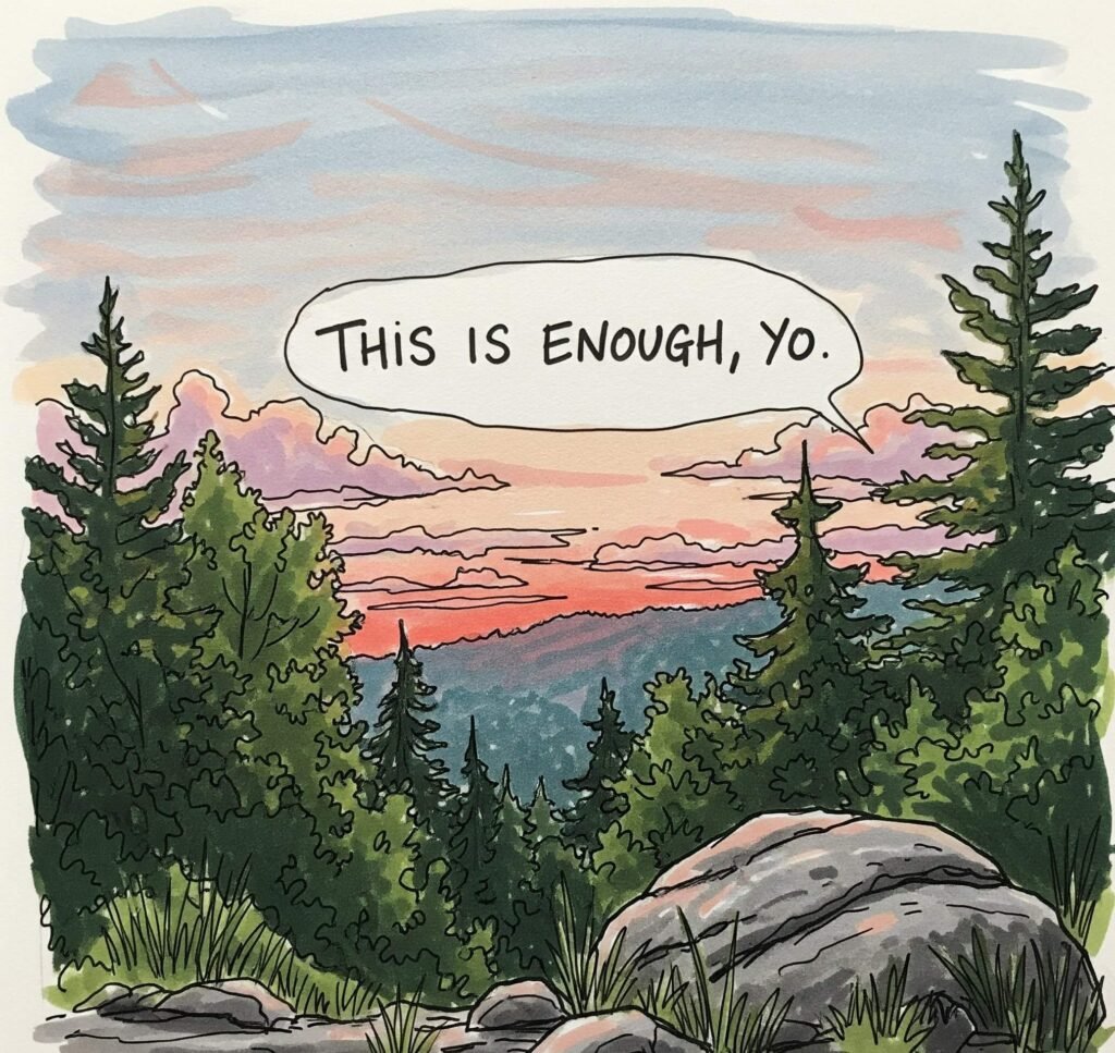 Catskills Sunset Sketch: "This Is Enough"