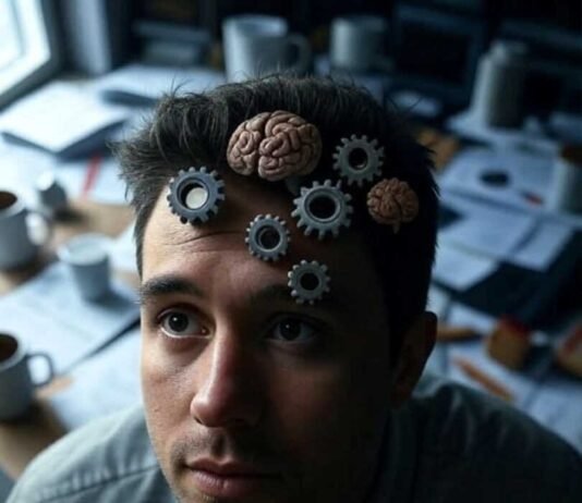 Mindset Coaching Techniques That Actually Deliver Results Impressionistic coaching session with gears and coffee mugs.