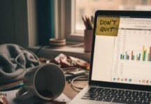 Success Motivation: The Drive Behind Every Winner Cluttered desk with spilled coffee and a 'DON'T QUIT' note.